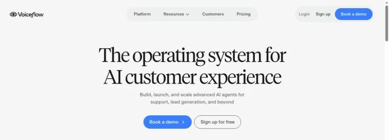 Voiceflow homepage