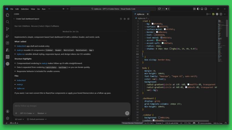 GPT 5.3 Codex 代码截图