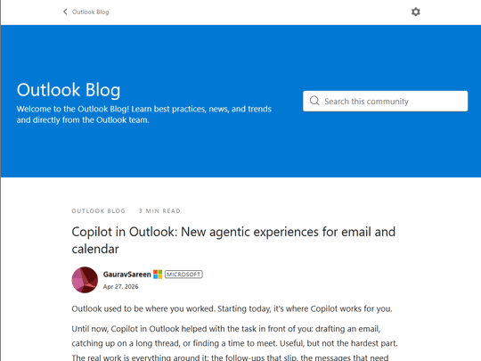 Outlook Copilot界面