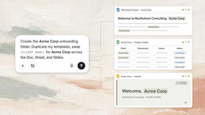 One-Prompt Client Onboarding — Manus duplicating, personalizing, and sharing a client folder