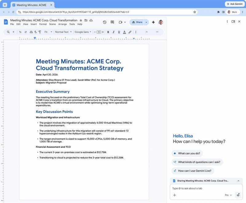 Chrome AI助手界面