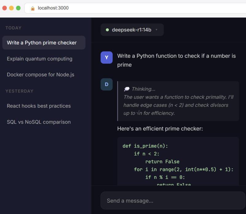Open WebUI 本地 DeepSeek 的 ChatGPT 风格界面