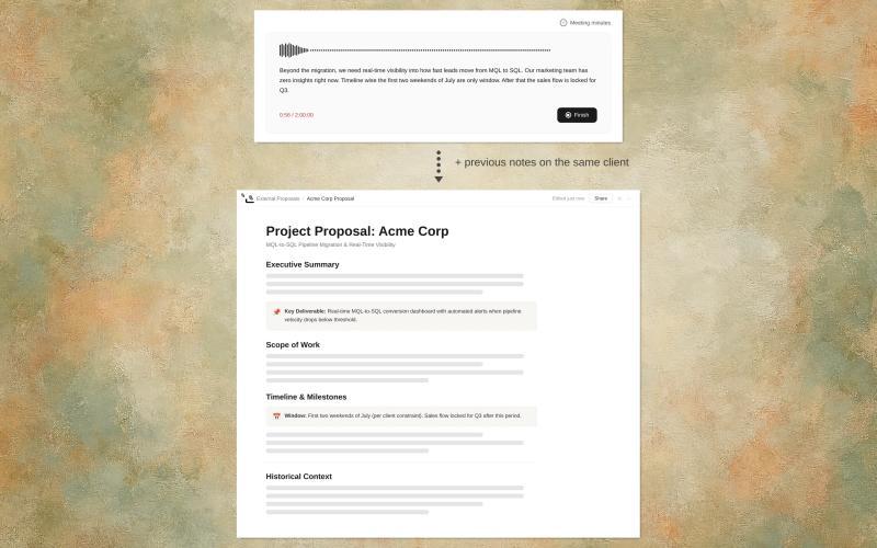 Manus Notion client proposal generation output