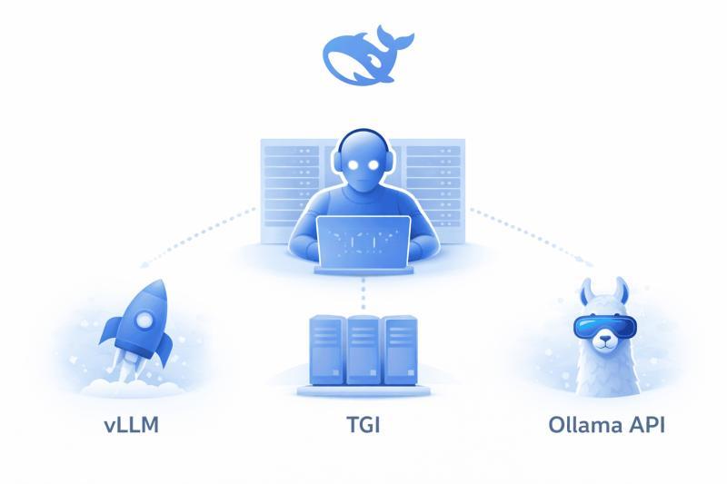DeepSeek 生产环境部署实战：vLLM、TGI 与 Ollama API 全面对比