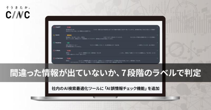 CINC AI误信息检查功能界面