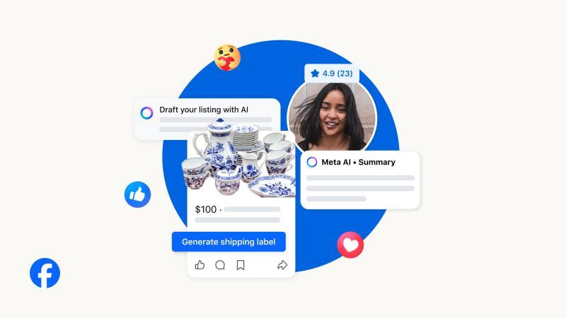 Facebook Marketplace 推出 Meta AI 自动回复买家消息功能