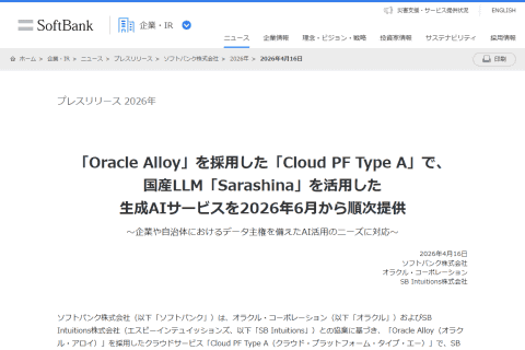 软银Cloud PF Type A服务示意图