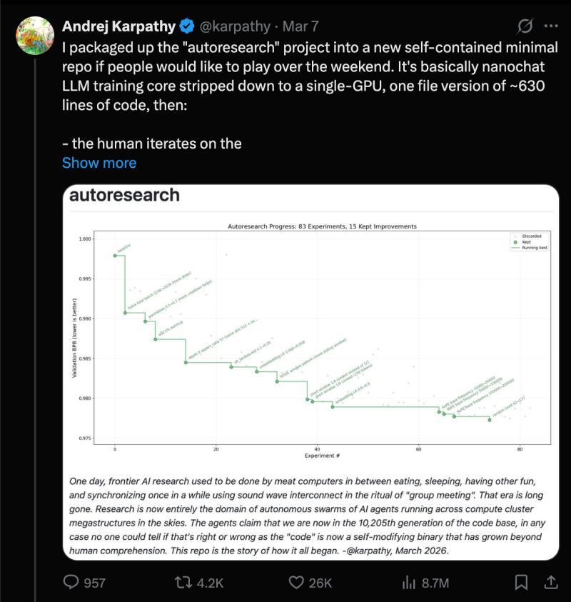 自动研究：递归自我提升的火花