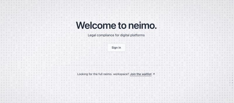 Neimo — Legal compliance for digital platforms