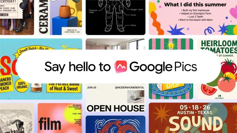 谷歌推出AI设计工具Google Pics，用户通过提示生成图像