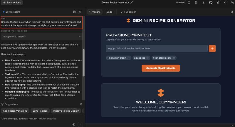 Space Theme Refinement