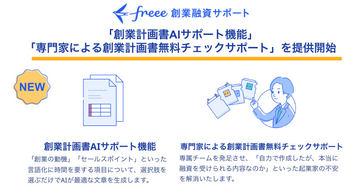 freee创业融资支持推出AI辅助创业计划书撰写新功能