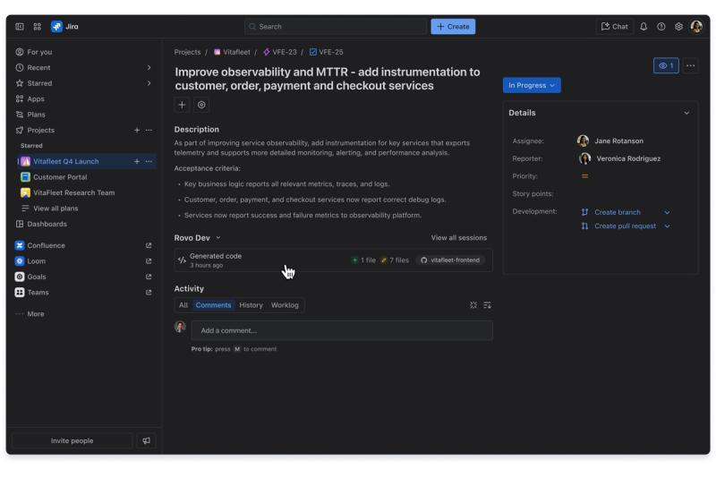 项目管理工具Jira支持运行AI代理Rovo Dev