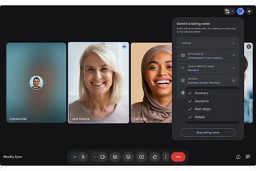 Google Meet新增“记笔记”功能的自定义选项