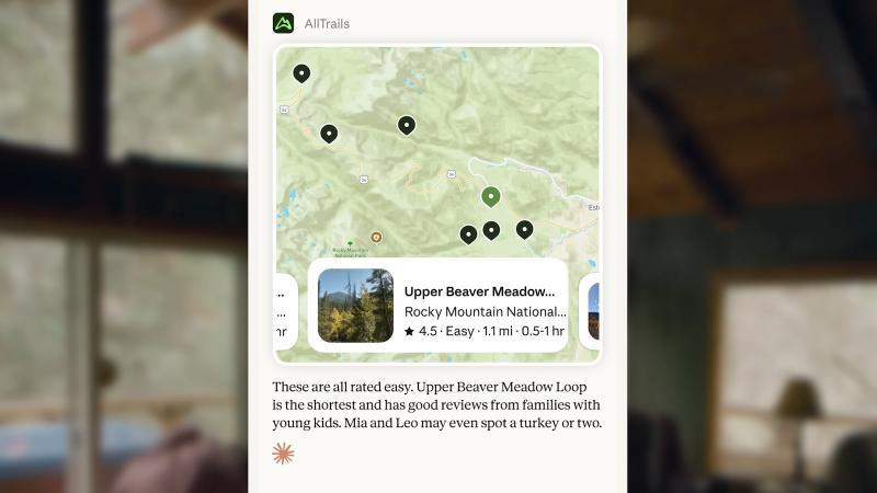 Claude现已支持连接Spotify、Instacart和AllTrails等生活方式应用