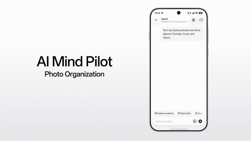 OPPO AI Mind Pilot photo organization demo