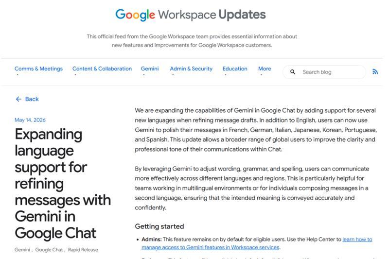 Gemini in Google Chat