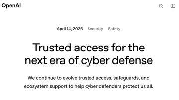 OpenAI发布专注于网络防御的“GPT-5.4-Cyber”，限量开放以加强安全防护