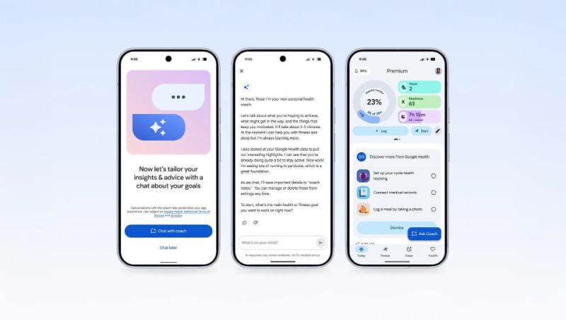 Google Health 教练界面