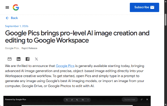 Google Pics界面