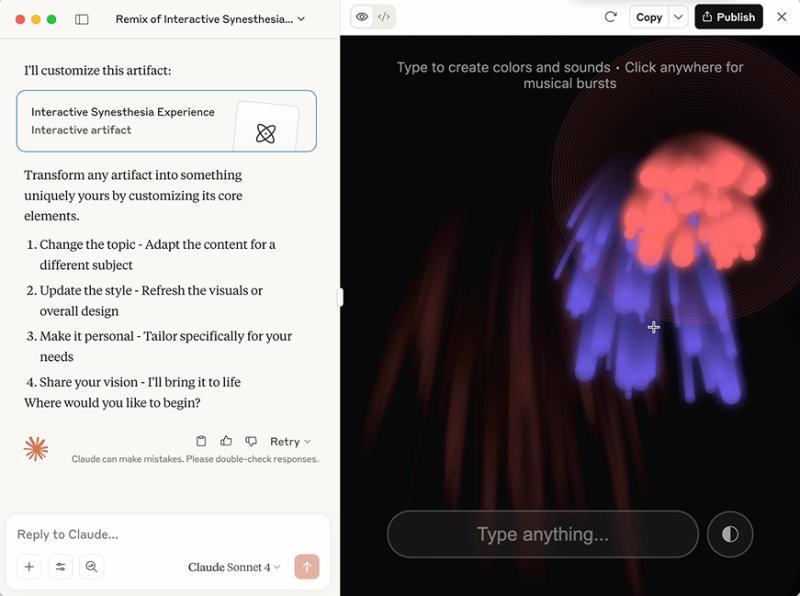 利用Artifacts可视化并创建AI应用，无需编写代码