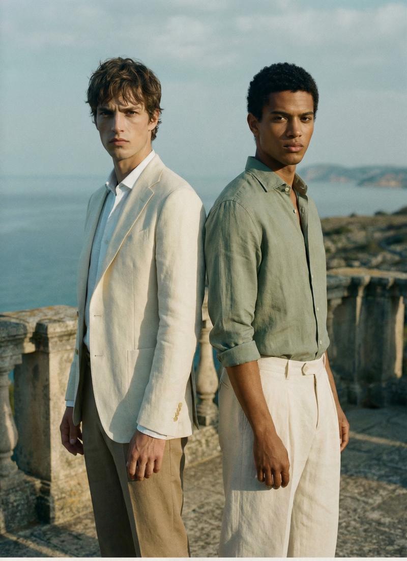 Hero — 两位模特身穿复古奢华服装