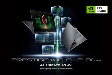 MSI发布搭载RTX Spark与128GB内存的AI笔记本电脑「Prestige N16 Flip AI+ C1XM」