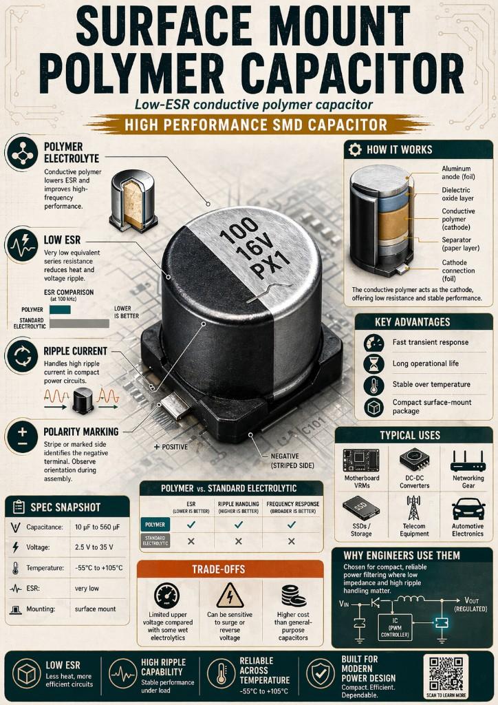 ChatGPT Images 2.0 infographic explaining surface mount polymer capacitors