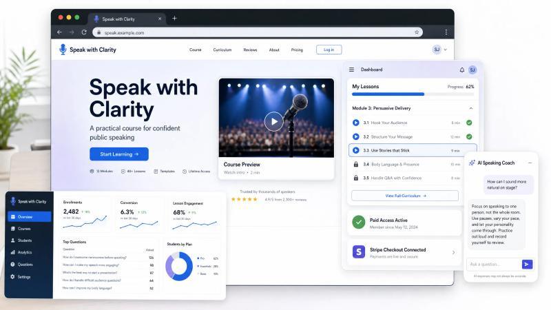 我如何用 Website Builder 把一页课程介绍，做成一门完整的课程生意