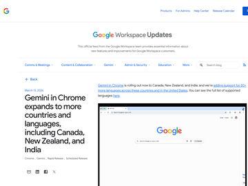 谷歌Chrome中“Gemini”支持语言扩展 至50多种语言包括日语
