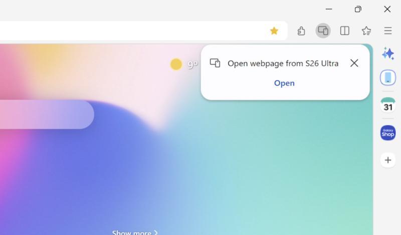 Samsung Browser界面
