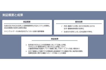 NEC与ぎょうせい联合开展生成式AI助力自治体选举市民应对业务的实证实验