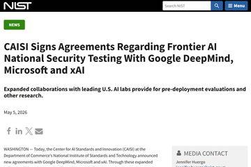 美国政府启动最新AI模型预先审查计划，携手Google DeepMind、xAI和微软