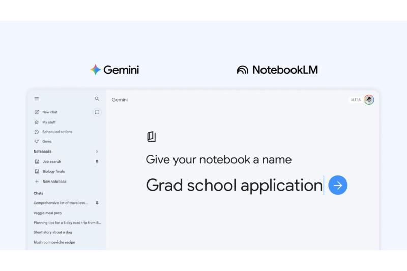 谷歌加强Gemini应用与NotebookLM的笔记本同步功能