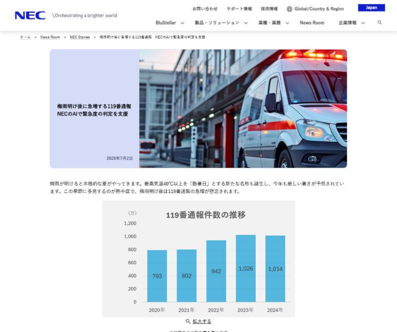 NEC AI系统界面
