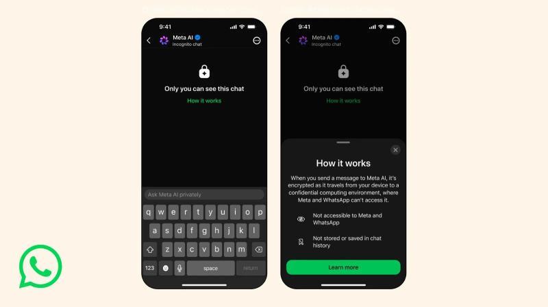 WhatsApp在Meta AI聊天中新增隐身模式