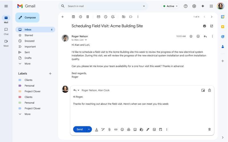 Gmail日程调度示意图