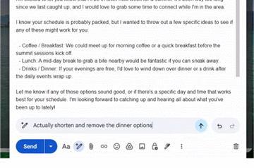谷歌Gmail新增AI邮件草稿个性化修正功能
