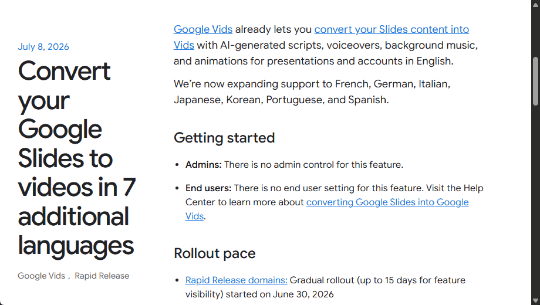 Google Vids功能示意图