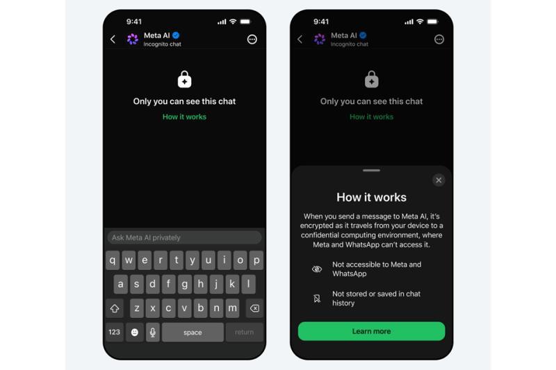 Meta推出全新功能“Incognito Chat”，实现与Meta AI的完全私密对话