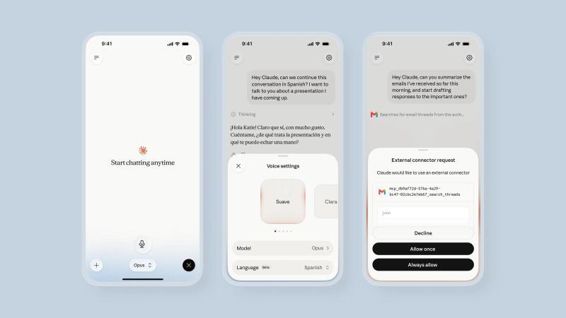 Anthropic更新Claude语音模式，新增更强大模型