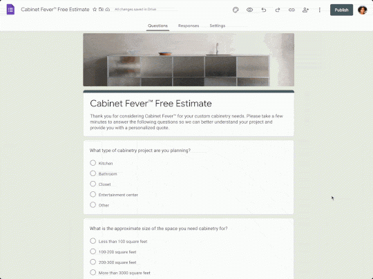 Google表单AI功能演示