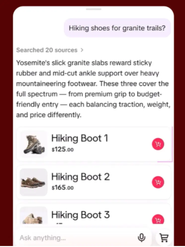 TikTok AI购物助手界面