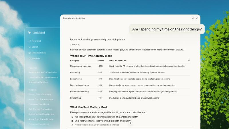 Littlebird完成1100万美元融资，推出AI辅助的屏幕“回忆”工具