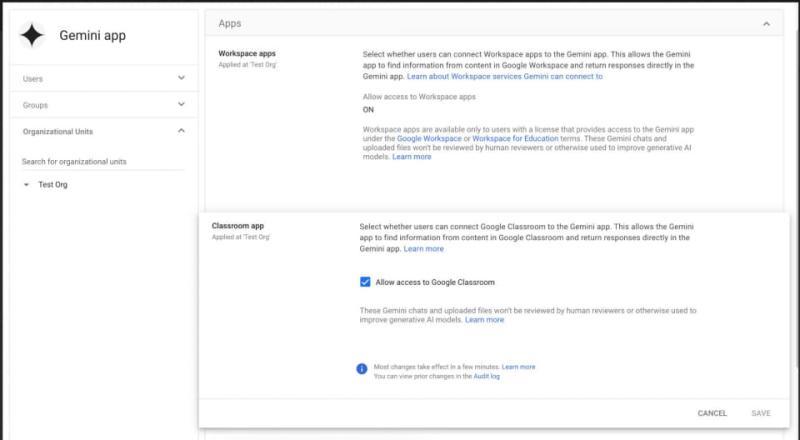 Google Classroom与Gemini整合示意图