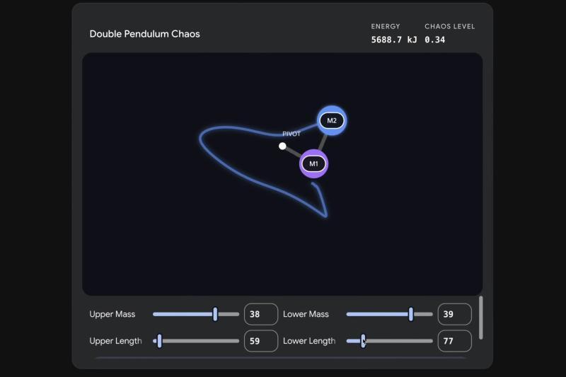 Google Gemini应用更新：支持生成交互式模拟与模型