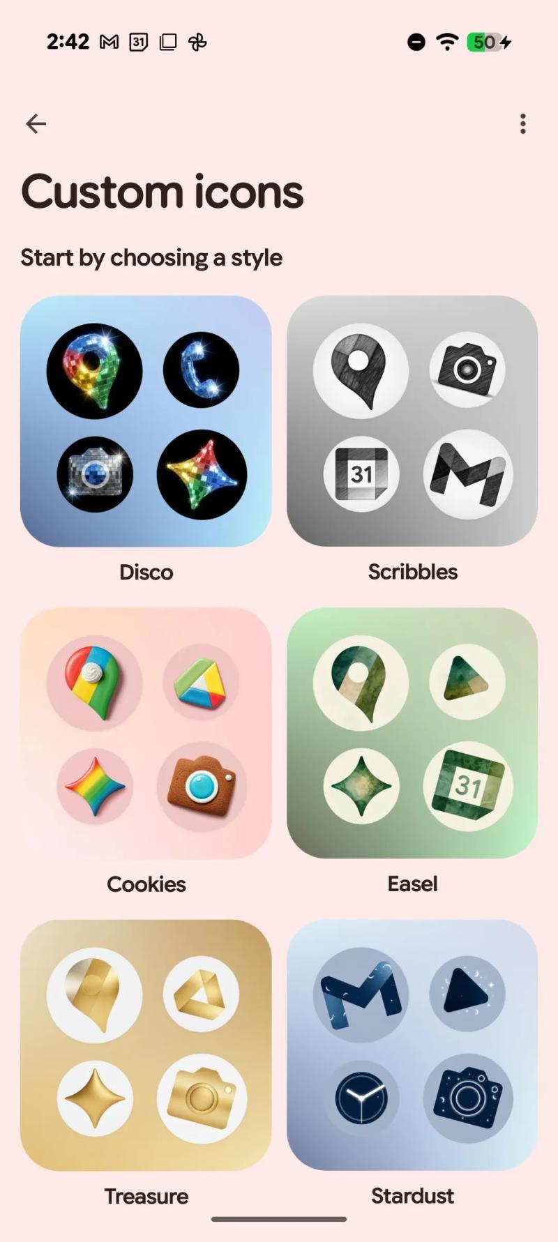 谷歌Pixel手机上的迪斯科球图标