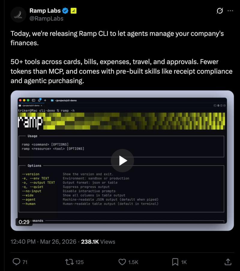 Ramp CLI 功能示意
