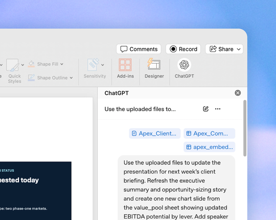 ChatGPT for PowerPoint