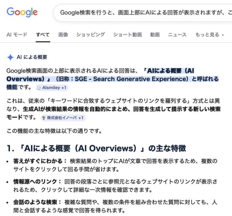 AI概要功能界面